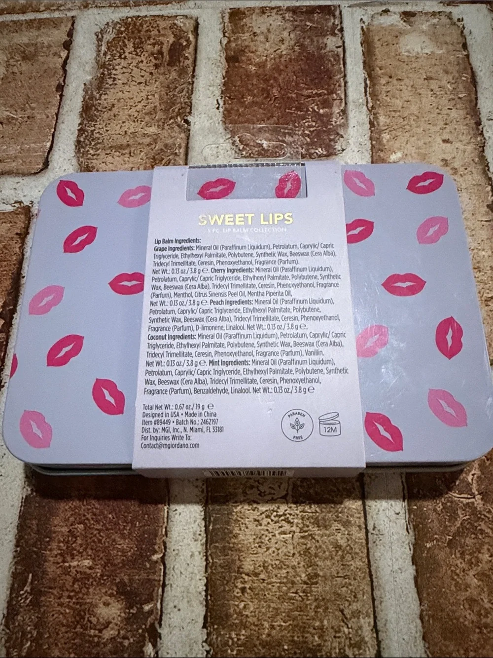 Sweet Lips 5-Pc Lip Balm Collection - Pink & Purple Shades With Tin Case